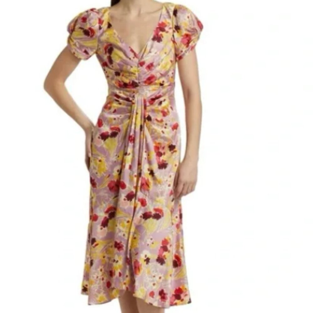 Tossed Floral Walker Dress